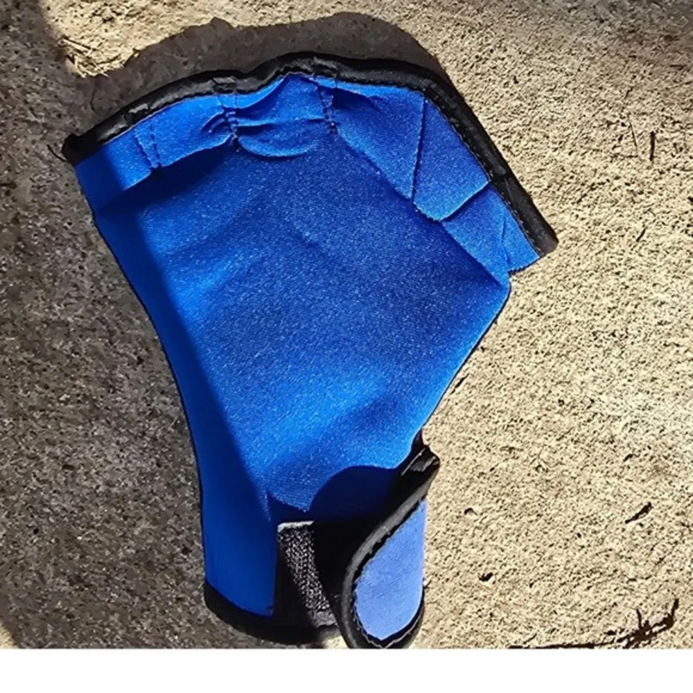 Unbranded‎ Webbed Swimming Glove Water Aerobics Resistance Blue Good One Size